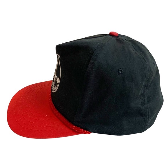 Vintage Neufeld Petroleum Propane Chemicals Trucker Hat with Braid Black Red - Picture 3 of 8